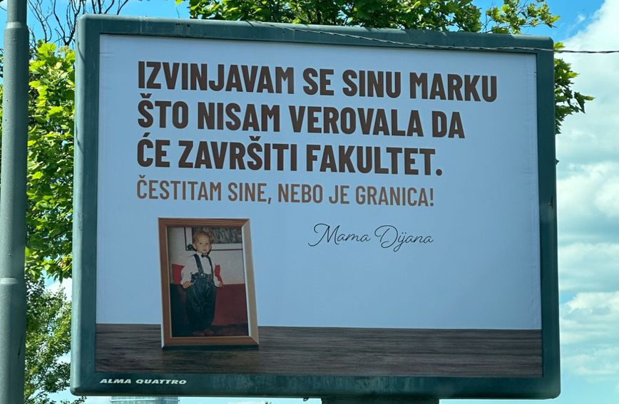 Plakat mame Dijane iz Beograda