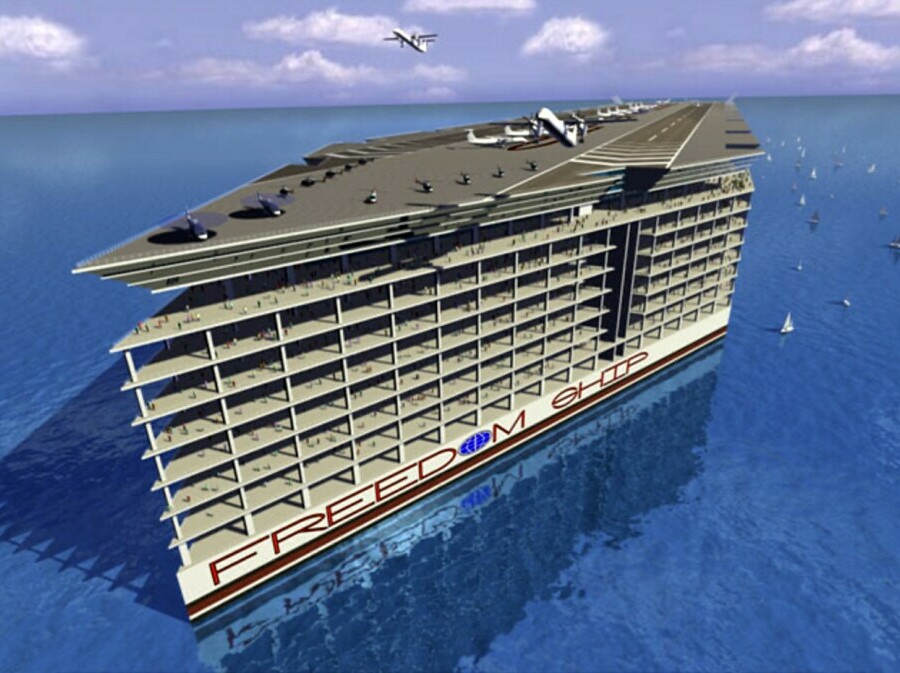 Plutajući grad Freedom Ship tvrtke Freedom Cruise Line International - 4