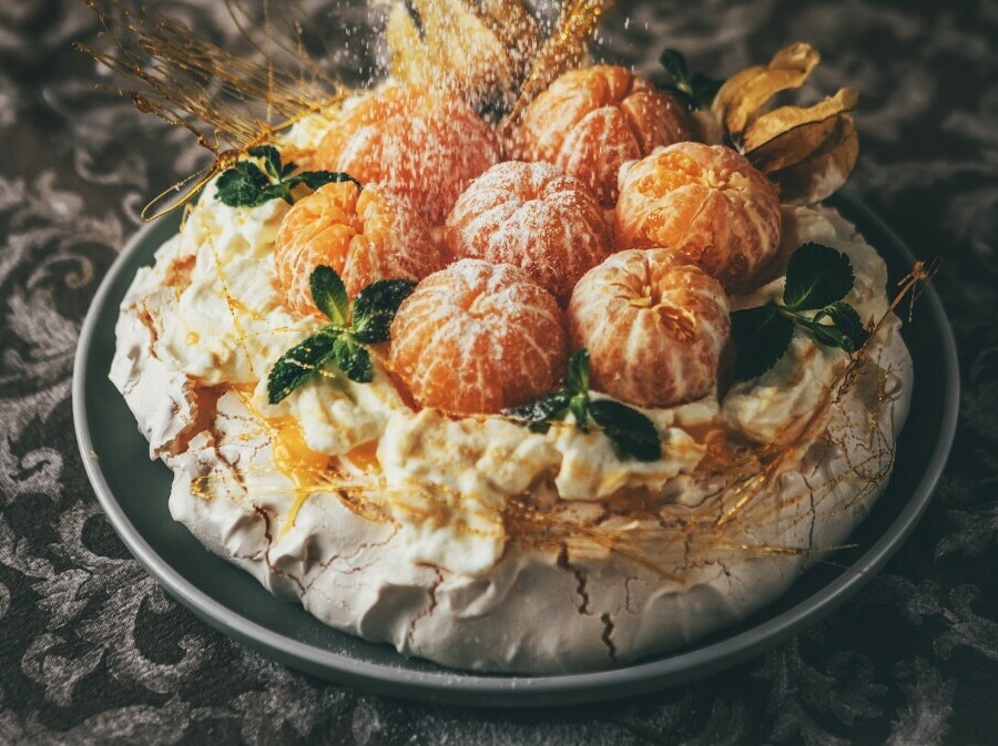 Pavlova s mandarinama