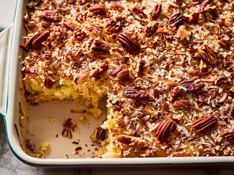 Kolač s tostiranim kokosom i pekan orasima