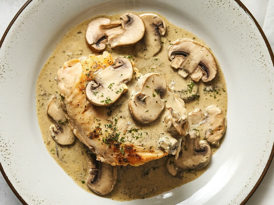 Piletina i gljive u finom umaku