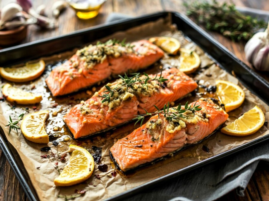 Losos s timijanom, limunom i krušnim mrvicama