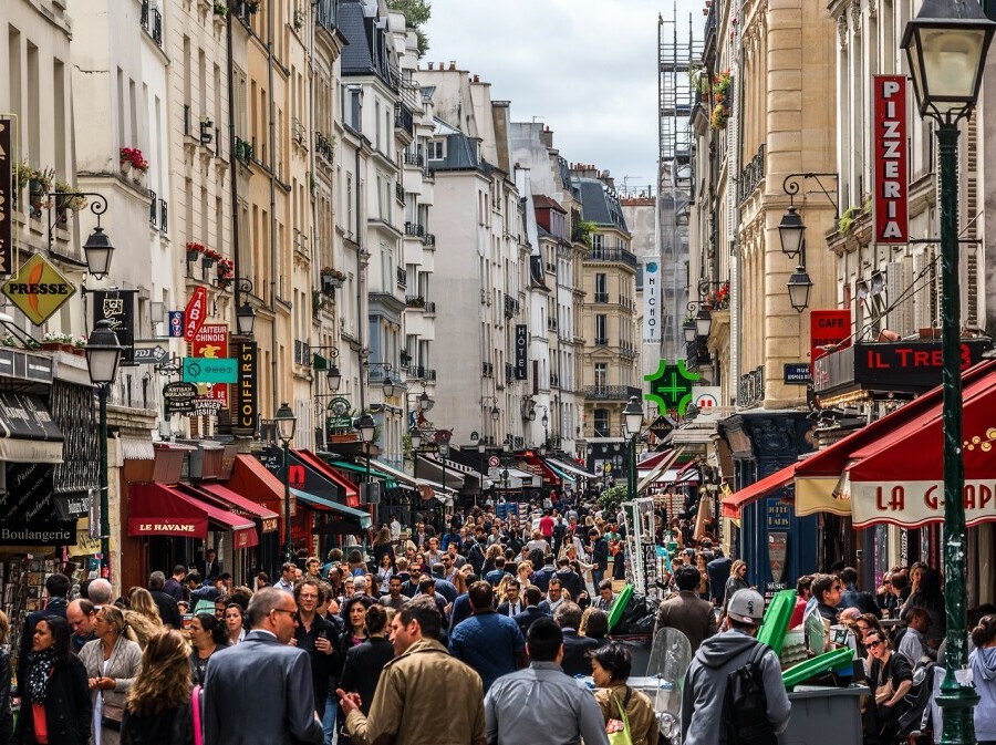 Ulica Montorgueil u centru Pariza