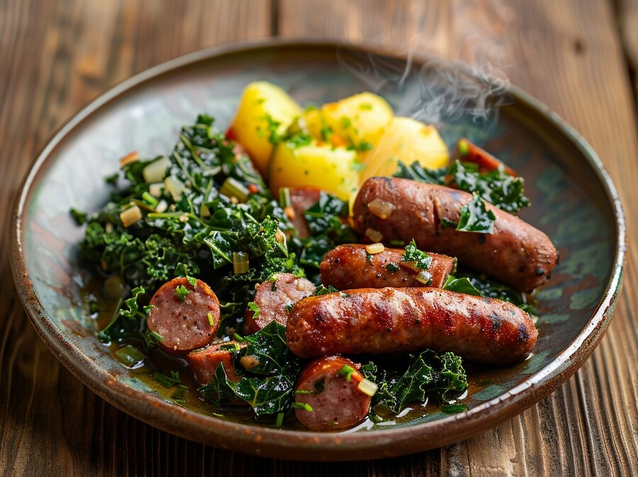 Grünkohl und pinkel