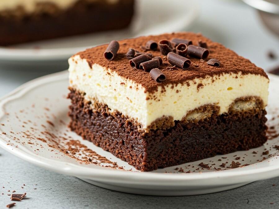 Brownie tiramisu