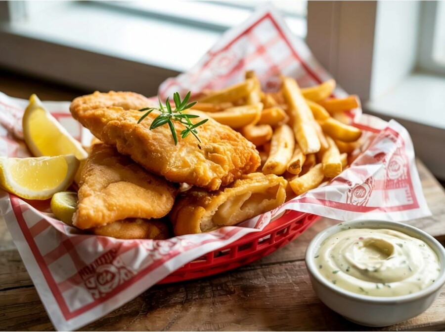 Pržena riba u tijestu s limunom