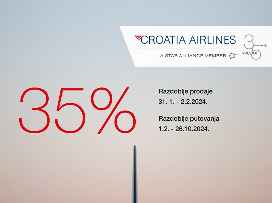 Croatia Airlines časti za svoj rođendan
