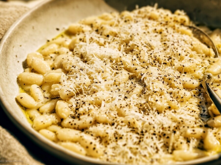 Bijeli grah cacio e pepe