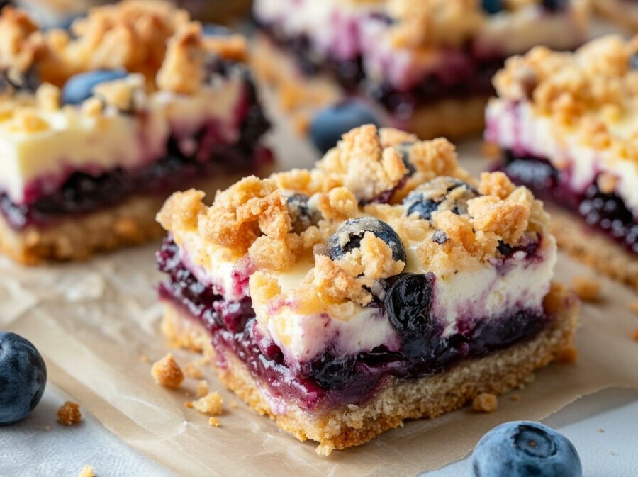 Cheesecake kocke s borovnicama