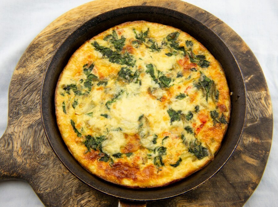 Složenac s jajima špinatom i pancetom