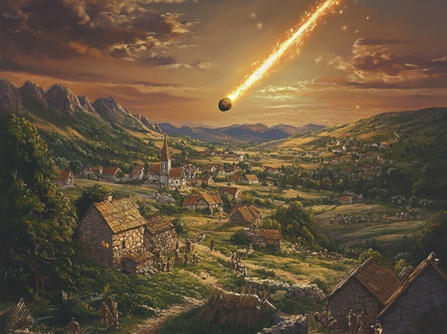 Hrašćinski meteorit/Ilustracija