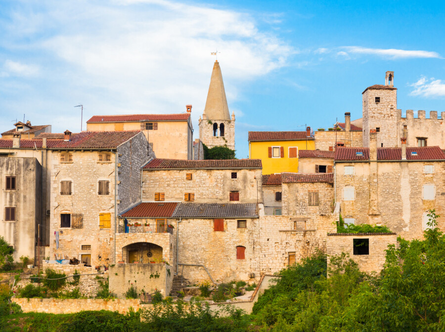 Panorama,Of,Bale,Village,In,Istrian,Peninsula,,Croatia.
