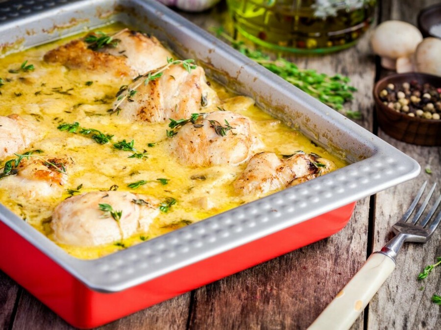 Piletna i krumpir u vrhnju
