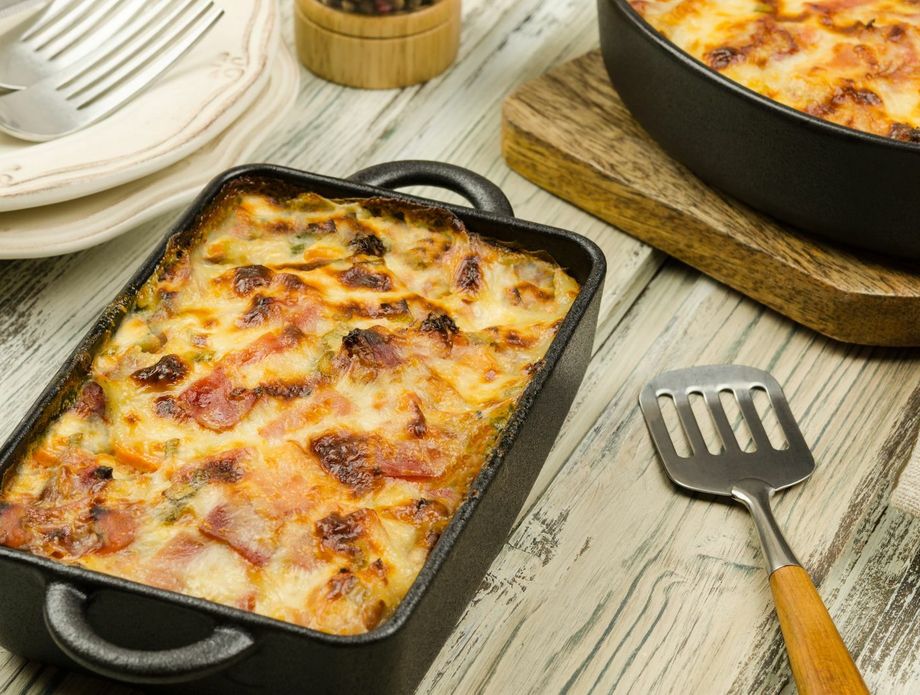 Zapečeni krumpir sa šunkom