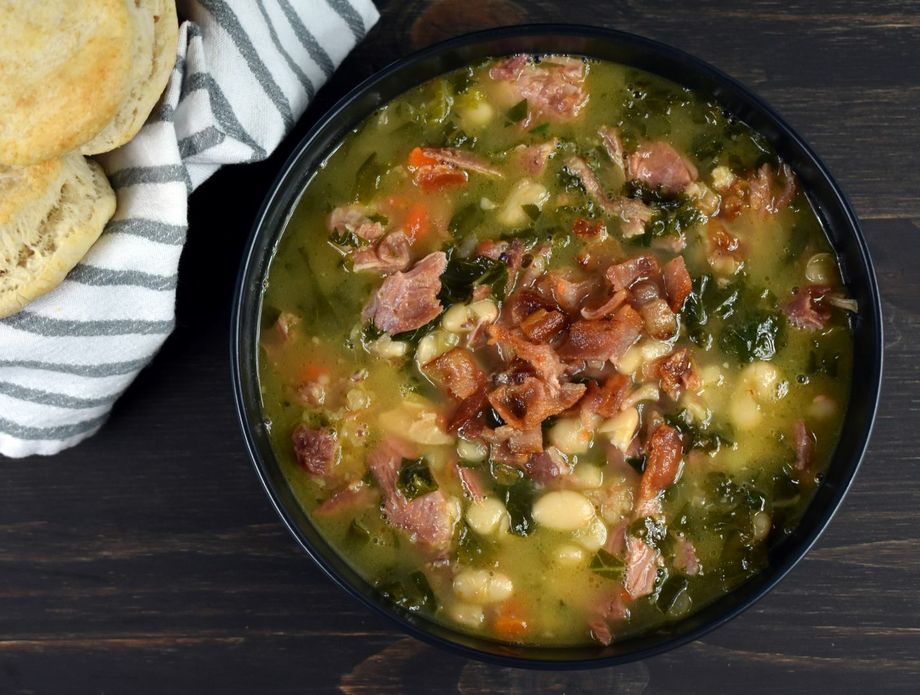 Zeleno varivo s dimljenom šunkom