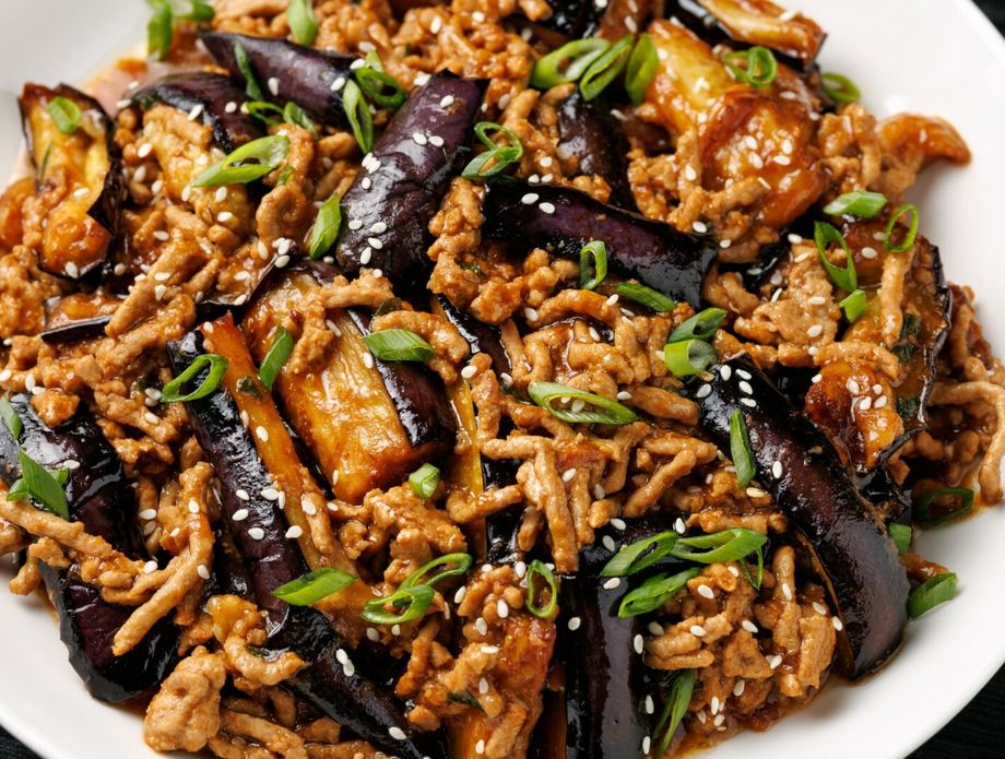 Riža s mljevenim mesom i patlidžanom