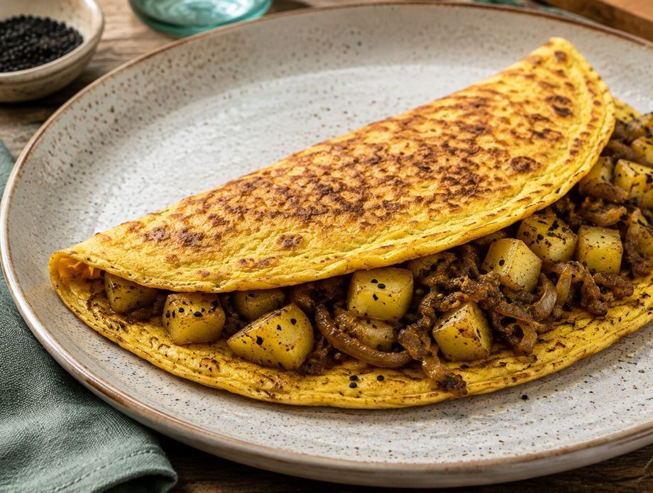 Omlet punjen krumpirom i lukom
