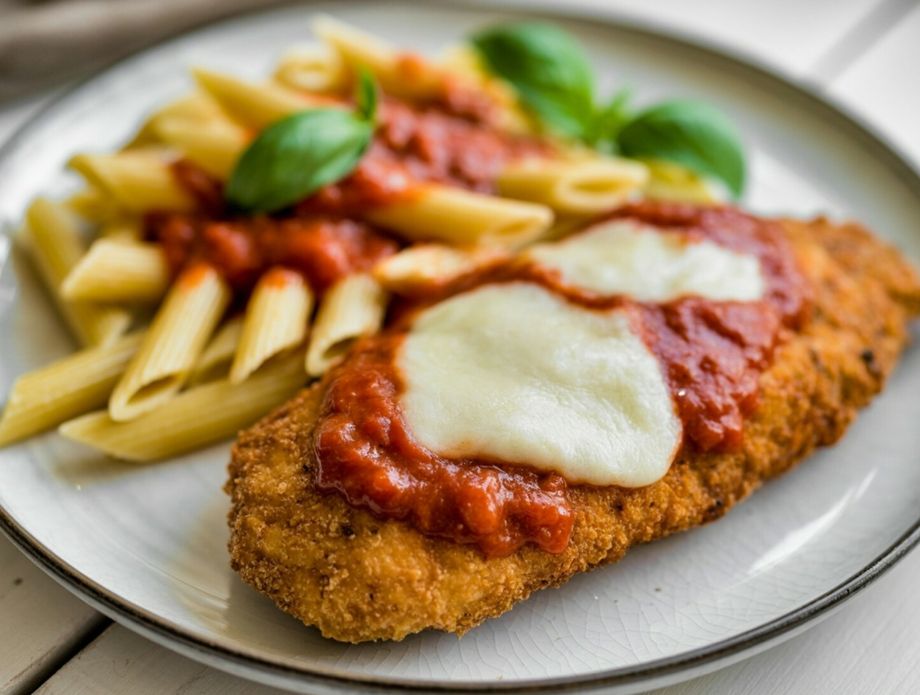 Pohano meso zapečeno s umakom od rajčice i sirom