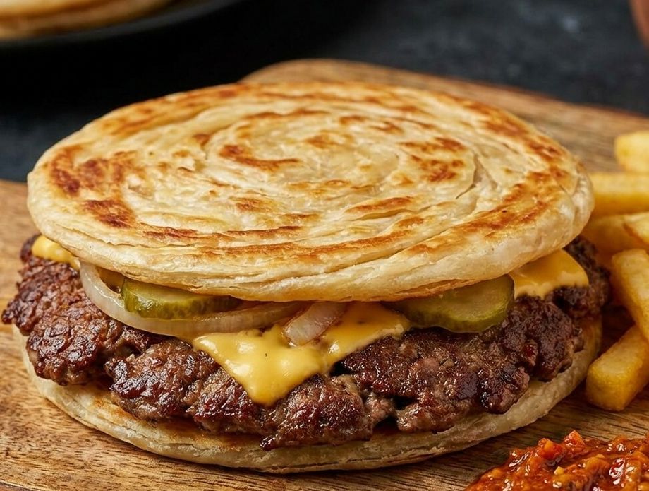Paratha burger/Ilustracija