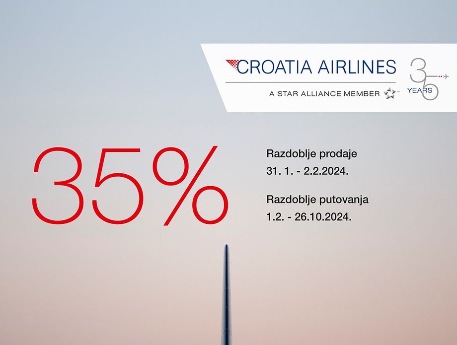 Croatia Airlines časti za svoj rođendan