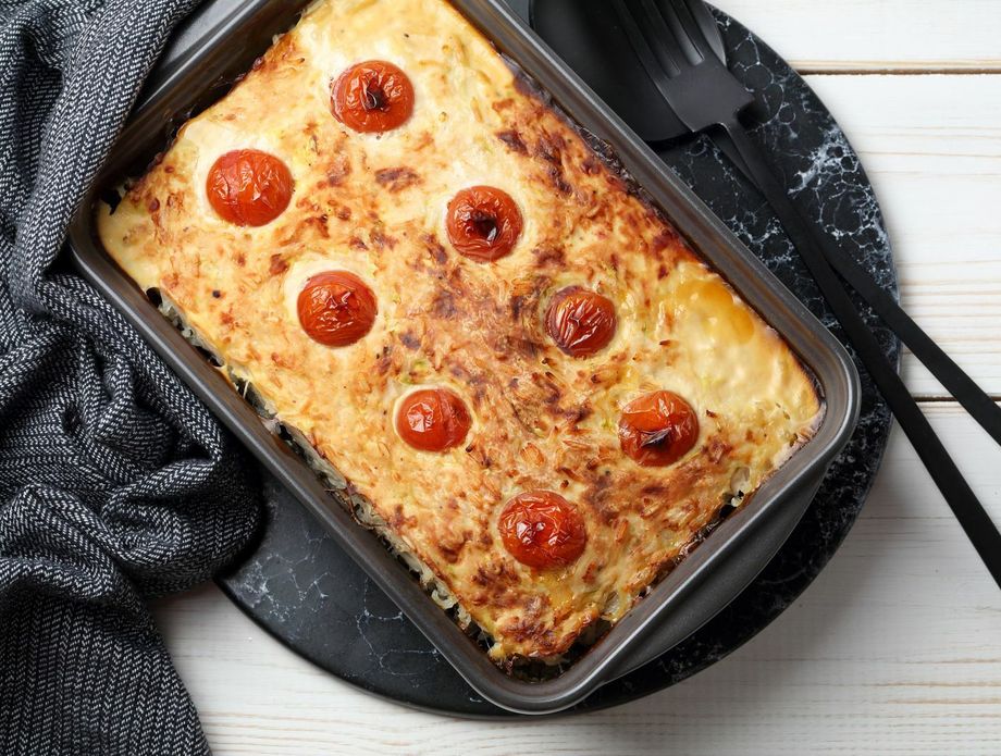 Zapečena riža s rajčicama i fetom