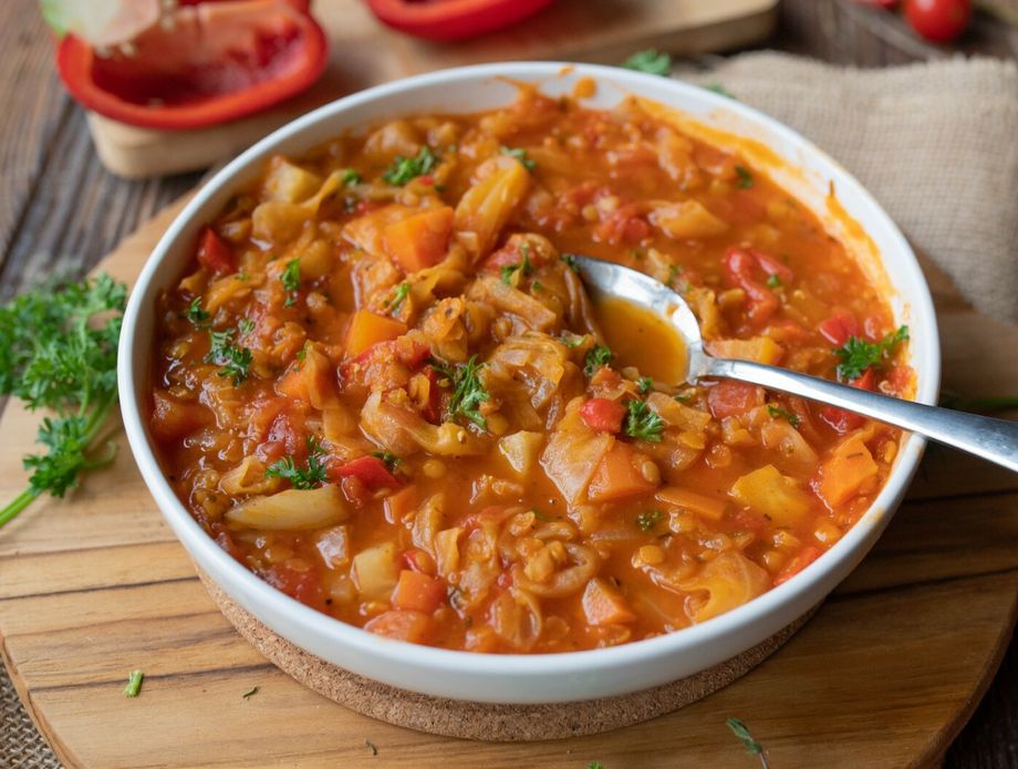 Povrtno varivo od leće i kupusa