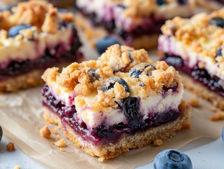 Cheesecake kocke s borovnicama