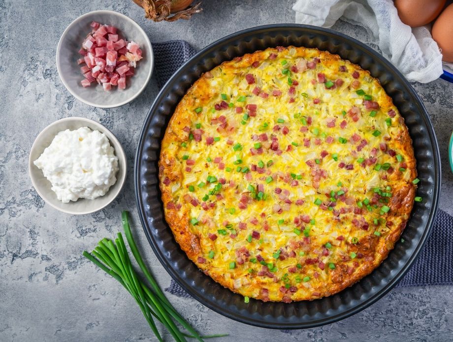 Quiche na podlozi od griza i sira