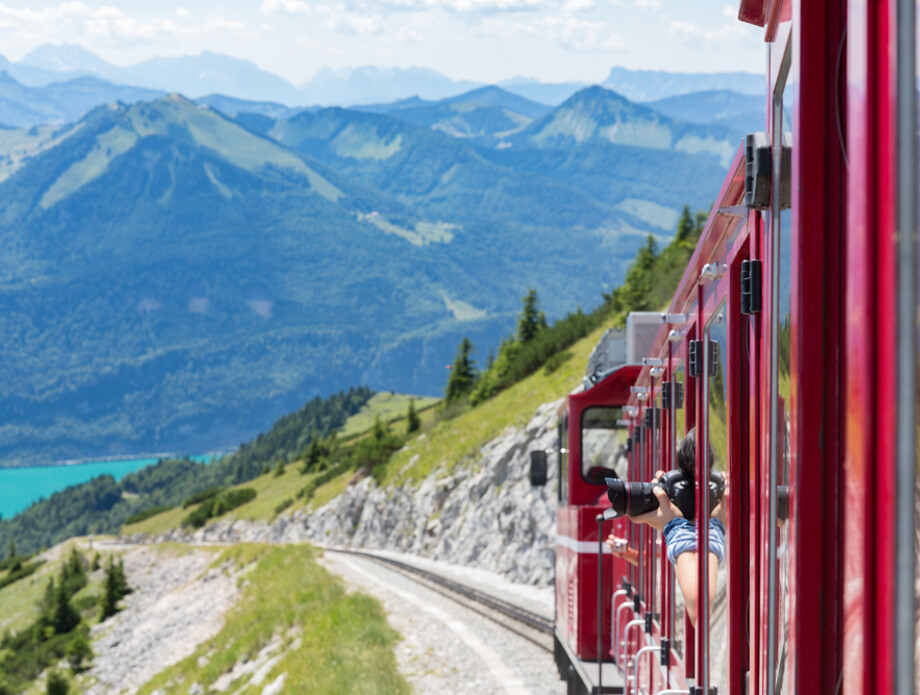 Sankt,Wolfgang,,Austria,-,Juli,19,,2017:,Cogwheel,Train,To