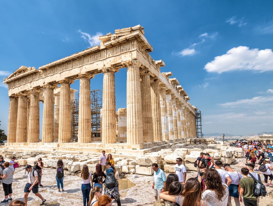 Velike gužve kod Partenona u Ateni tijekom ljeta