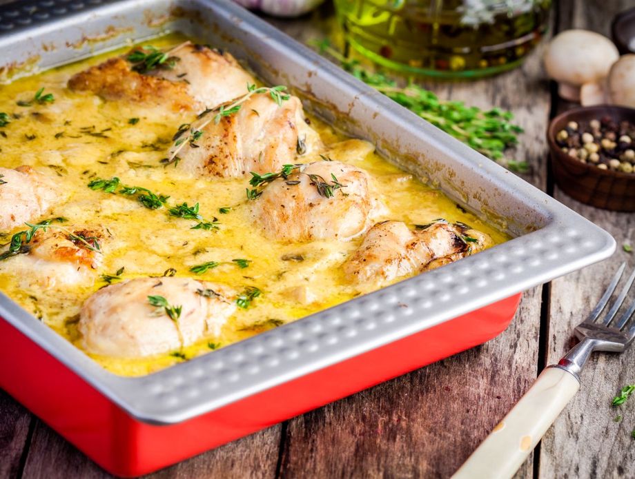Piletna i krumpir u vrhnju