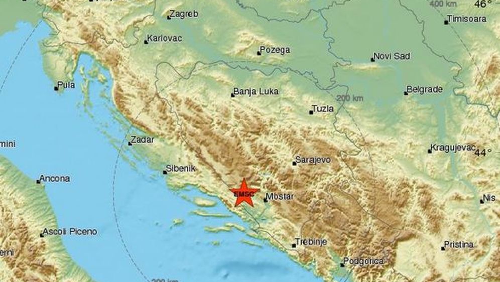 Potres u BiH (Foto: emsc-csem.org)