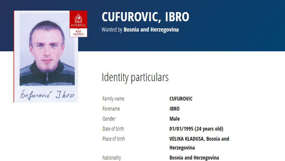 Interpolova tjeralica, Ibro Ćurufović (Foto: Screenshot/Interpol)
