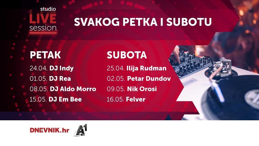 Svakog petka i subotu donosimo vam UŽIVO nastupe vrhunskih hrvatskih DJ-eva