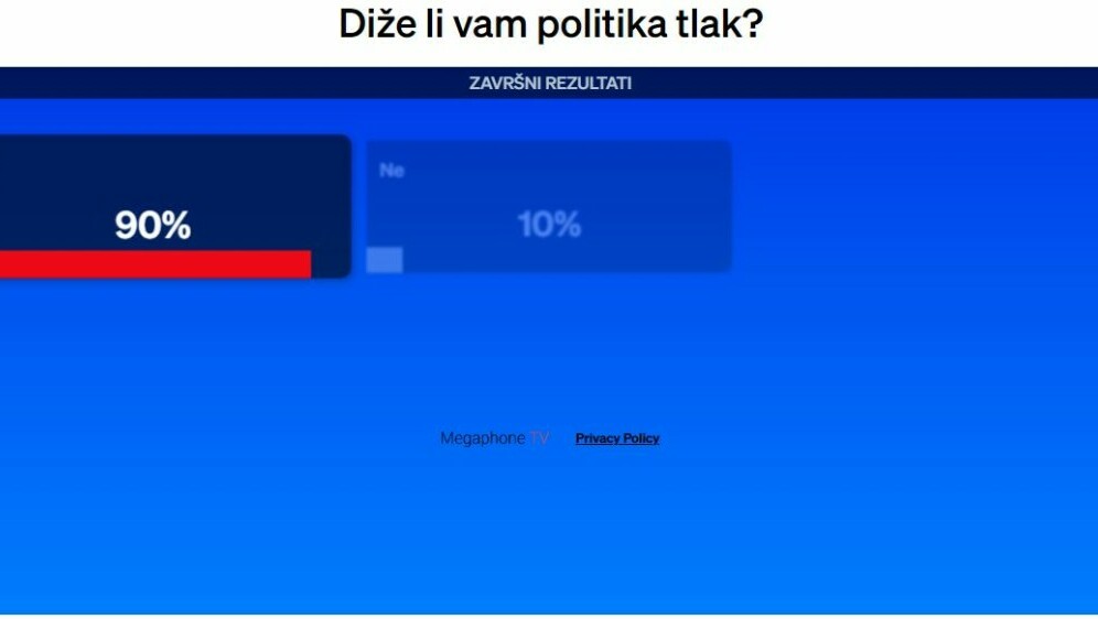 Diže li vam politika tlak?