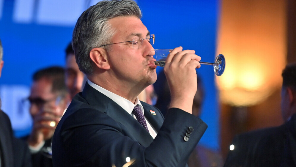 Andrej Plenković u stožeru HDZ-a