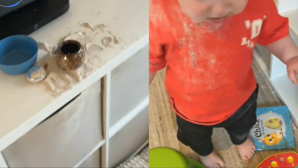 Pepeo i dijete prljavo oko usta i po majici