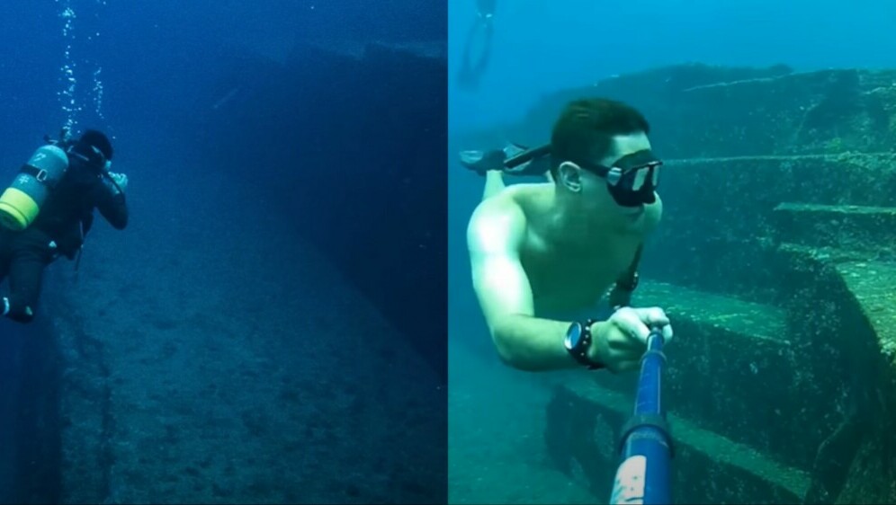 Spomenik Yonaguni na otoku u Japanu