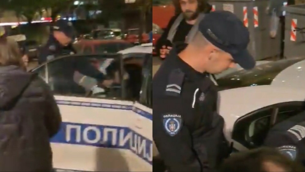Policija i prosvjednici u beogradskom Bloku 4