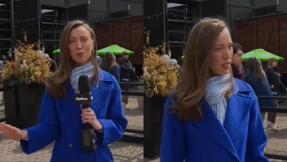 Novinarka Michelle Mackey pri javljanju uživo i reakcija na neumjesan komentar