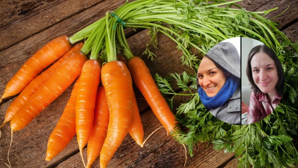 Mrkve na stolu i žena koja se borila s karotenoza