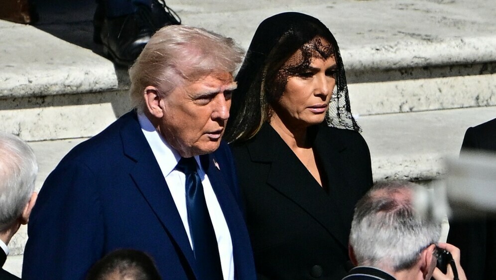Donald i Melania Trump na ispraćaju pape Franje - 2