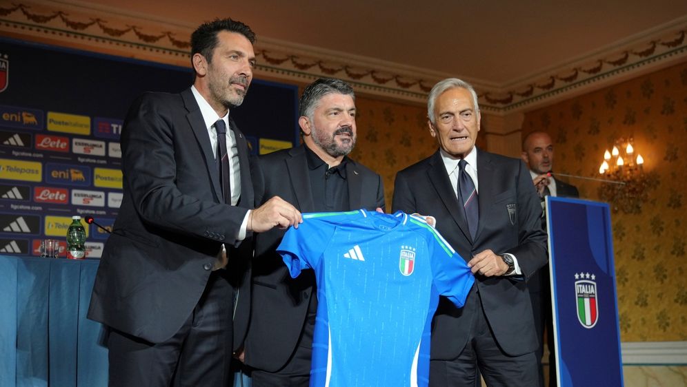 Gianluigi Buffon, Gennaro Gattuso i Gabriele Gravina