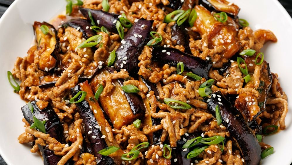 Riža s mljevenim mesom i patlidžanom