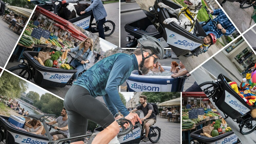 Cargo bicikl usluge Bajs u raznim ulogama