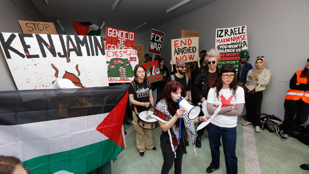 Prosvjed studenata pred Fakultetom političkih znanosti - 1