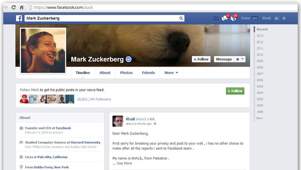 Haker iz Palestine otkrio bug na Facebooku i unatoč zabrani stavio ga na Zuckerbergov zid