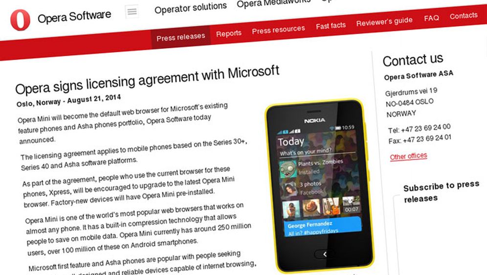 Opera Mini stiže na jeftine mobitele zahvaljujući Microsoftu