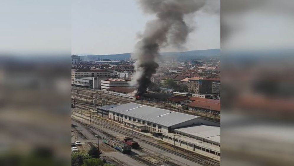 Požar na Glavnom kolodvoru u Zagrebu (Foto: Dnevnik.hr)