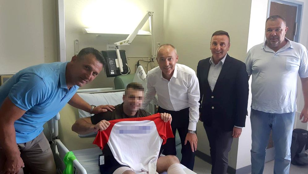 Ministar Krstičević posjetio ranjenog vojnika u bolnici u Njemačkoj (Foto: MORH)